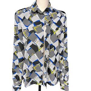 vintage women's Pendleton Sz 12 long sleeve abstract graphic print button down